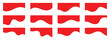 © Luna Visuals - Abstract header border shapes for website banners and page dividers in red colors. Divider icons set use for banners, dividers, headers, backgrounds, decorative elements, website and more. Eps10