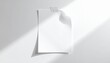 © Nurita - A blank white paper sheet hanging on a wall with a beam of light shining on it.