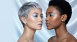 © Ruslan Abdullin - Futuristic Women with Silver Hair and Metallic Makeup Concept