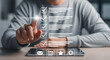 © Umar Draz - Digital Task Completion: An individual interacts with a digital checklist, symbolizing progress, organization, and efficient task management using modern technology.