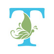 © arafatstock - Butterfly Logo Combine With Letter T Vector Template