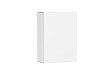 © Ai background - Blank white vertical cardboard box for product packaging and branding mockup presentation isolated on transparent background, illustration