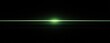 © Rifai - A vibrant horizontal streak of green light glows intensely against a black void