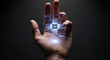 © CREATIVIT.XO - Artificial intelligence chip in palm of hand, futuristic concept of technology and innovation, ai powering future business and finance growth