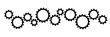© Glitter_Klo - Wide composition of black cogwheels gears isolated. Vector