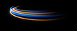 © Ihor Nemynushchyi - Futuristic illustration of cyberspace with dynamic motion lines, glowing energy traces, and a digital network structure. Modern technological concept in blue and yellow tones, dedicated to innovation