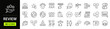 © SMUX - Review Web Icon Set in Linear Style. Collection of feedback, line icons, including rating, satisfaction, like, customer experience, testimonial, comment, opinion, recommend and more. Editable stroke