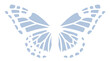 © Insa Batool - Minimalist butterfly wing stencil vector, light blue monarch butterfly silhouette, elegant insect wing pattern for laser cutting and craft design