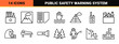 © PixeloAI - Disaster response and emergency services minimalist outline icon set