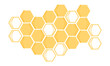 © Thanawat - Yellow honeycomb hexagon pattern geometric minimal abstract background design.