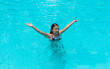 © yanadjan - kid girl swimming in pool. selective focus.