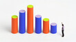 © master1305 - Colorful bar chart representing business growth analytics and performance trends. Concept of financial data visualization, market analysis, revenue comparison and business performance evaluation