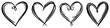 © Camel - Heart symbols with swirly hand drawn lines for romantic designs in doodle style