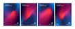 © Design Bross - Abstract creative poster set with gradient fluid liquid wave shapes.