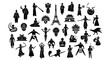 © Jamshadul - Diverse icons representing global cultures, landmarks, and traditional attire Vector