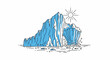 © dororo - An artistic rendering of a melting iceberg under a stylized sun