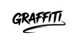 © Sintya - Graffiti word art, black brush stroke lettering on white background