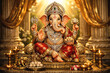 © Aloha Clicks - Lord Ganesha Golden Temple Idol Hindu God Festival Spiritual Decoration
