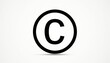 © Viktor - Black copyright symbol inside circle on white background. Sign shows ownership and intellectual property protection. Legal mark for author rights and content creators. Use for law and brand identity.