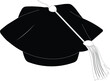 © Xihy - Silhouette of a doctoral tam isolated on a white background vector illustration.