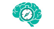 © Guilherme - A teal brain with a stopwatch embedded in it, symbolizing time management and productivity