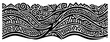© AnimalZOO - Geometric tribal pattern border forming ocean wave shape in monochrome style