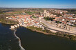 © IMAG3S - Zamora city, aerial view of the historic old town overlooking the Duero River, Zamora, Castile and León, Spain
