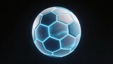 Glowing digital soccer ball