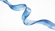 © Chroma Creative - Abstract blue flowing glass ribbon on white background 3d render futuristic technology concept digital wave liquid motion smooth curve modern design corporate identity science