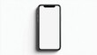 © ColorMelt - Modern smartphone with a blank white screen, isolated on a clean white background