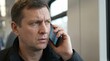© gn8 - Russian middle aged man reacting to suspicious vishing phone call