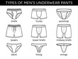 © Artem - Men underwear set brief boxer trunk jockstrap line art