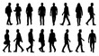© Stock Image Paradise - Vector CAD illustration of people walking in various directions outdoors