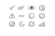 © Дар'я Солтис - Arrows vector pending message status icon circle delivered typing icons connection disturb