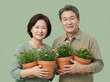 © CoreSelect - 노년 연금 준비 행복 부부 포트레이트 Senior Pension Preparation Happy Couple Portrait