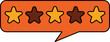 © Stylin - orange speech bubble with star ratings