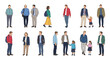 © Tresna - Diverse group of people standing together, men, women, children, casual and business attire