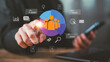 © Images for you - human resource manager analyzing team performance with digital pie chart dashboard, employee segmentation, workforce analytics, talent management, data driven decision making ,modern HR technology