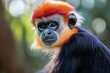 © Oleksandr - Color-changing monkey expressively displays vibrant hues based on emotions in a lively jungle environment