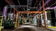 © sevector - Industrial plant infrastructure visualized as a colorful three dimensional point cloud, representing a digital twin of piping, machinery, and utilities for engineering and documentation