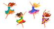 © PROMA - Four joyful women jumping and celebrating with arms outstretched