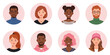 © Sandaruwan - Diverse people avatar collection featuring young men and women in circle frames | Flat vector character icons for social media and business profiles