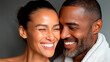 © Iryna - Portrait of smiling multiracial couple with healthy glowing skin close up beauty skincare concept happiness and wellness