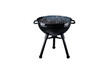 © Paula - Black Metal Charcoal Grill with Chrome Grate and Steel Legs