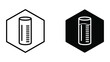 © Sahidul Stock - Comparison of empty and filled laboratory measuring cylinders in hexagonal containers