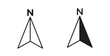 © Sourav - North icon in black color. Vector icons on white background