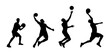 © KR Studio - Basketball players silhouettes set