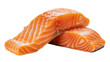 © Vasilis - Two fresh raw salmon fillets with visible white fat lines, isolated on transparent background