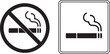 © MdMaznu - No smoking and smoking area signs simple.