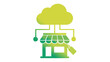 © MD - Scalable vector icon of a cloud-connected storefront with a price tag, representing digital ecommerce, online retail solutions, cloud computing for business, and modern shopping technology.
